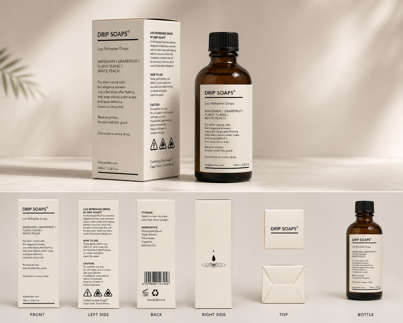 Back label of bottle